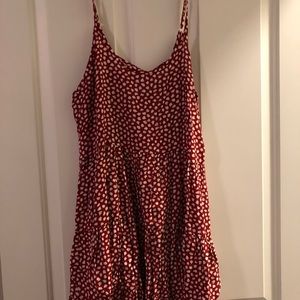 Red and white Polk a dot dress